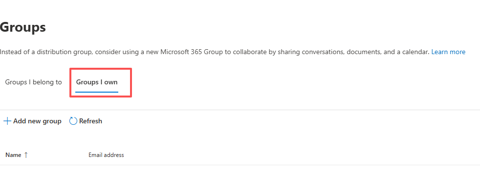 Manage Groups