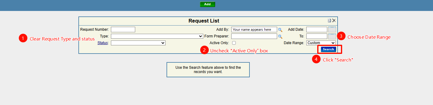 Step 4 - Search Criteria