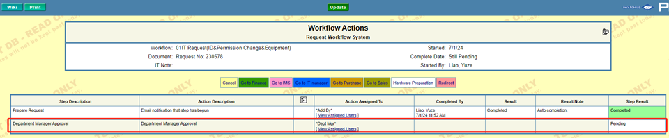 Step 7 - Workflow Actions